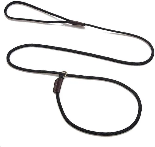 Mendota Pet Correa antideslizante para exhibición de perros, fabricada en los Estados Unidos, color negro, 1/8 pulgadas x 54 pulgadas, para razas