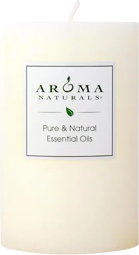 Aroma Naturals Vela de Pilar Perfumada con Aceite Esencial de Naranja, Clavo y Canela, Peace Pearl, 2.5 pulgadas x 4 pulgadas