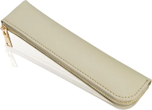 Miniatura 13 de Estuche de lápiz de cuero Sluxa, estuche delgado y suave para bolígrafos, estuche pequeño para lápices para adultos, estuche de lápiz de cuero
