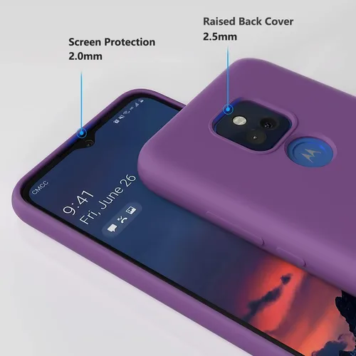 Miniatura 4 de Moto G Play 2021 - Funda de goma de gel de silicona líquida a prueba de golpes, forro de tela de microfibra suave, compatible con Motorola Moto G