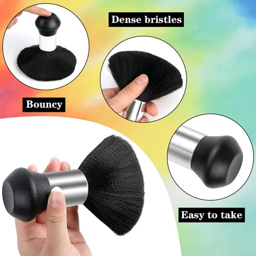 Miniatura 4 de FEBSNOW Capa de Barbero Impermeable Profesional para Corte de Cabello Capa con Cepillo Quitapelusas para Cuello para Corte de Cabello Tie-dye Salón
