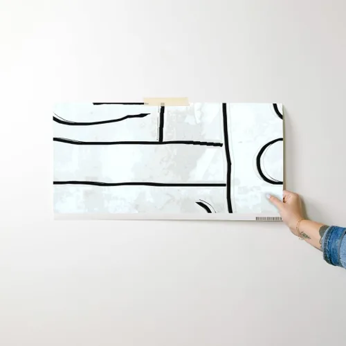 Miniatura 7 de Papel tapiz para despegar y pegar - Graffiti negro y gris líneas de tinta pincel de pintura extraíble personalizado Spoonflower