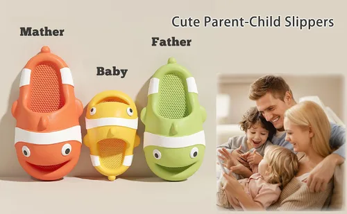 Miniatura 5 de Jerzmy Cute Clown Fish Cloud Slides for Boy Girl Kids Toddler, Soft Novelty Funny Animals House Slippers Non-Slip Beach Shoes for Indoor Outdoor