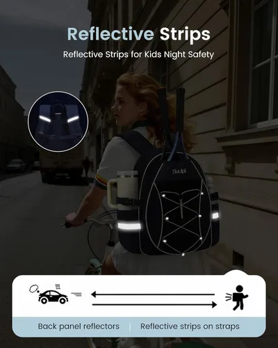 Miniatura 6 de Mochila de tenis Sucipi, mochila de tenis acolchada con bandolera cruzada, bolsas para raquetas de tenis resistentes al agua para mujeres y hombres