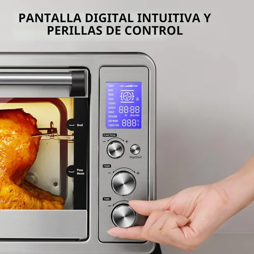 Miniatura 7 de Toshiba AC25CEW-BS Horno de convección digital, 6 rebanadas de pan/pizza de 12 pulgadas, digital Acero inoxidable
