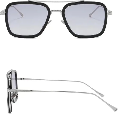 Miniatura 2 de YIJIA-YOUNG Tony Stark - Lentes de sol polarizados de material metálico para hombres y mujeres, Iron Man y Spider-Man
