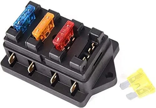Miniatura 6 de Car 4 Way Circuit Standard ATO Blade Fuse Box Block Holder 12V/24V+4 Way Fuse