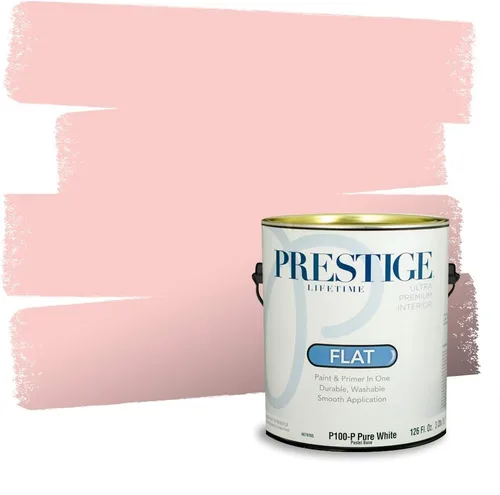 Miniatura 108 de Prestige Paints Pintura exterior e imprimación en uno, 1 galón, plano, coincidencia comparable de Valspar* Amber Rose*