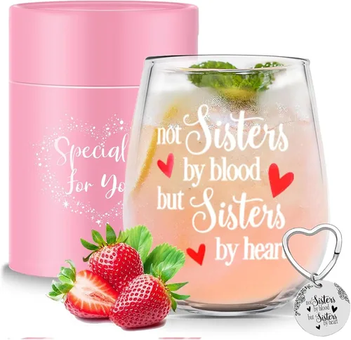 Miniatura 17 de Yalucky Regalos de amistad para mujeres, copas de vino, regalos de cumpleaños personalizados para amigos, hombres, regalos especiales para amigos