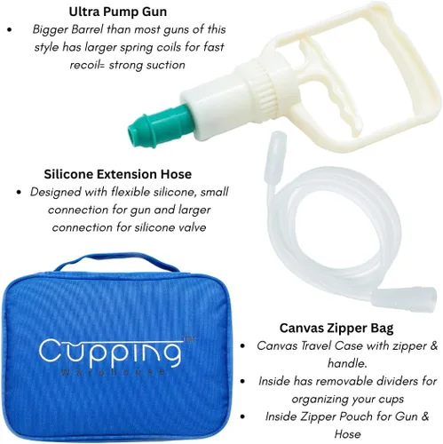 Miniatura 7 de Cupping Warehouse Juego de terapia de ventosas de policarbonato Poly Cups™ de 20 piezas Duradero y ligero PT, kit de ventosas miofasciales