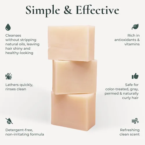 Miniatura 3 de J·R·LIGGETT'S Barra de Champú – Fórmula Original, Barra de Champú Sólido Completamente Natural para el Cabello con Aceite de Coco y Aceite