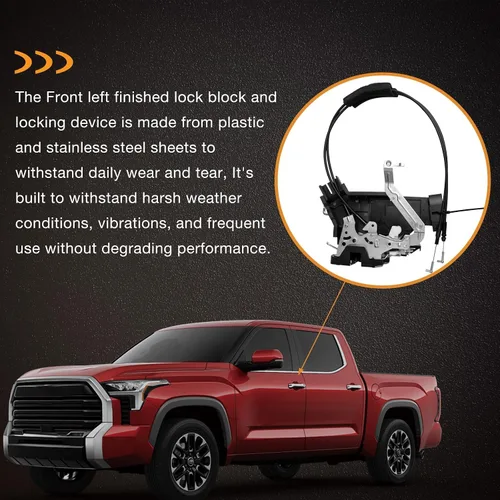 Miniatura 3 de Cerradura de puerta delantera izquierda Actuador de pestillo compatible con Toyota Sequoia 2001-2007, Toyota Tundra Double Cab 2005-2006 Bloque