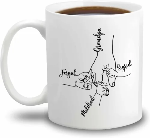 Miniatura 11 de Taza de café de cerámica personalizada para papá, taza de té blanca para feliz cumpleaños, taza de café para papá, taza de viaje con texto/foto