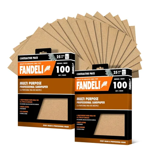 Miniatura 18 de Fandeli Papel de lija multiusos Granos surtidos (80,120,220) 50 hojas de 23 x 28 cm Perfecto para lijar metal y lijar madera Lijado a mano