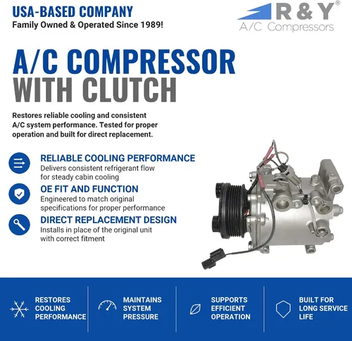 Miniatura 2 de Compresor de CA RYC y embrague de A/C GG493
