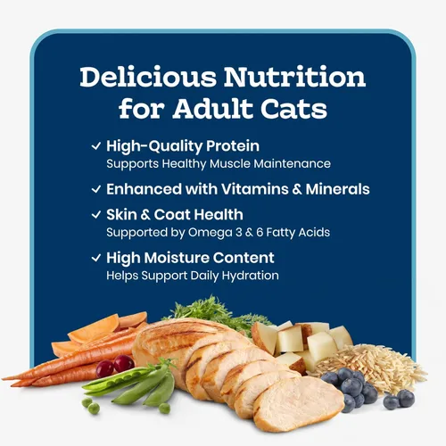 Miniatura 3 de Blue Buffalo Tastefuls Tender Morsels - Comida húmeda para gatos adultos con salsa salada, ingredientes naturales mejorados con vitaminas, minerales