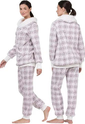 Miniatura 2 de PajamaGram Conjuntos de pijama para mujer, pijama de invierno para mujer, cuello redondo de oveja