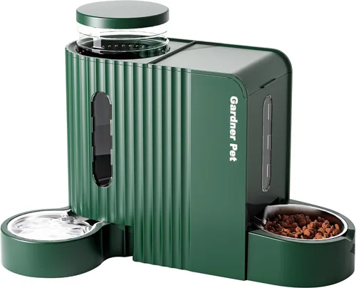 Gardner Pet - Comedero automático por gravedad para mascotas, 0.8 galones*2 Juego de comedero y dispensador de agua para perros 100% libre de BPA,