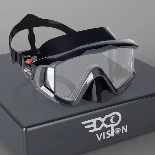 Miniatura 11 de Máscara de buceo Pano 3 para adultos, máscara de esnórquel de vidrio templado, máscara de natación antivaho sin fugas, gafas de natación con Azul