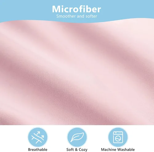 Miniatura 4 de TILLYOU Paquete de 2 fundas de almohada para niños pequeños con cremallera, de microfibra suave y sedosa de 13 x 18 pulgadas, fundas de almohada