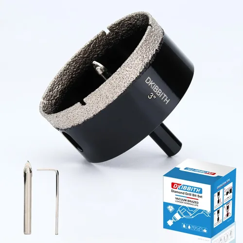 Miniatura 23 de DKIBBITH Juego de brocas de diamante de 5/8" con broca piloto - Paquete de 2 brocas de diamante de 5/8" con punta de diamante para agujeros