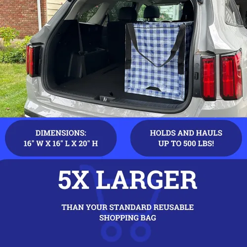 Miniatura 5 de Bolsa de almacenamiento resistente Durasack de 22 galones, bolsa de mudanza tejida de polipropileno resistente, diseño reutilizable autoportante