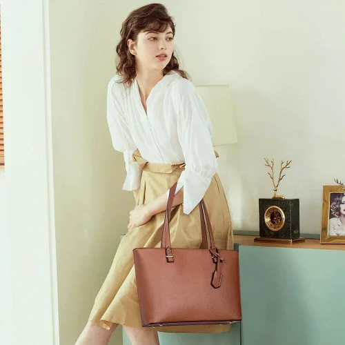 Miniatura 2 de BROMEN Bolsos de mano de cuero de diseñador para mujer bolsos y bolsos de hombro de gran capacidad M Bolso de mano