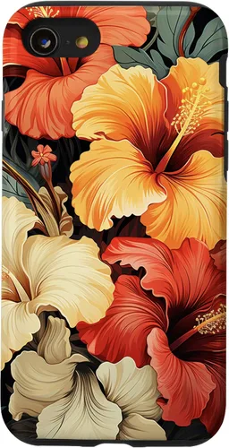 Miniatura 18 de Funda para iPhone 13 Pro Max con diseño tropical hawaiano amarillo rojo hibisco plumeria