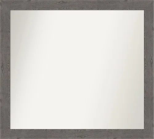 Miniatura 134 de Amanti Art Espejo de baño gris para sobre el fregadero, 31 x 48 pulgadas, espejo de tocador rectangular estrecho de color gris, marco de madera