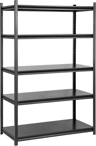 Hzdbhd Estantería de garaje de 24 pulgadas de profundidad x 48 pulgadas de ancho x 72 pulgadas de alto, estantes de almacenamiento resistentes,
