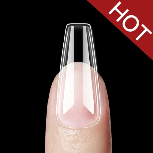 Miniatura 9 de Beetles - Kit de extensión de uñas de gel fácil con 500 puntas de uñas en forma de ataúd 5 en 1, base de pegamento de uñas y lámpara LED innovadora