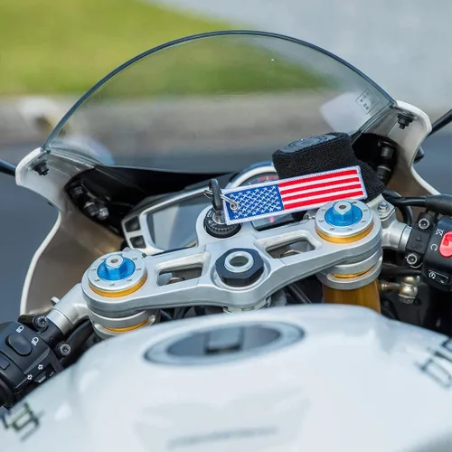 Miniatura 4 de Llavero de bandera con llavero, EDC para motocicletas, scooters, coches y regalos USA