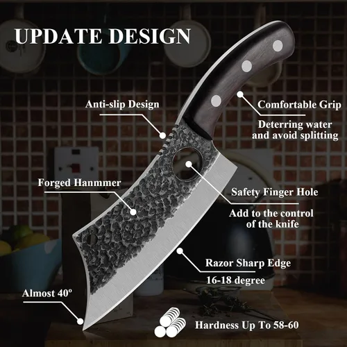 Miniatura 2 de Cuchillo de chef de cocina Huusk mejorado Cuchillo vikingo con vaina, cuchillos japoneses forjados japoneses cuchillo deshuesador