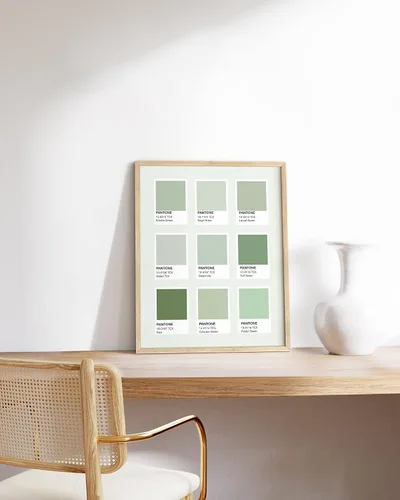 Miniatura 5 de Decoración estética de habitación en verde salvia por Haus and Hues - Decoración de pared para dormitorio, decoración de pared verde salvia, Pantone