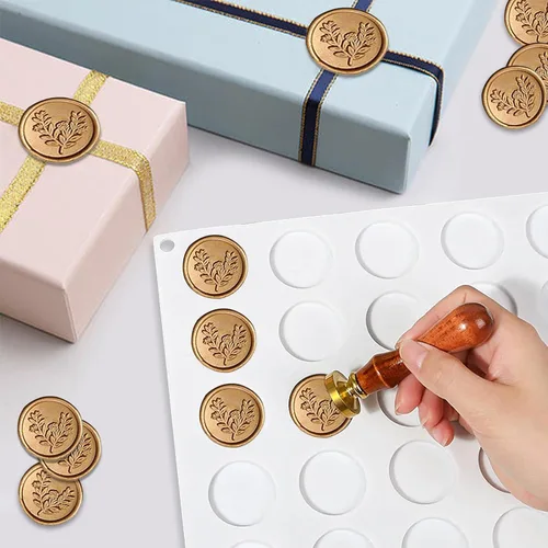Miniatura 2 de Alfombrilla de silicona para sello de cera, kit de sellado de cera, alfombrilla de sellado de cera de 30 cavidades con 240 puntos adhesivos de doble