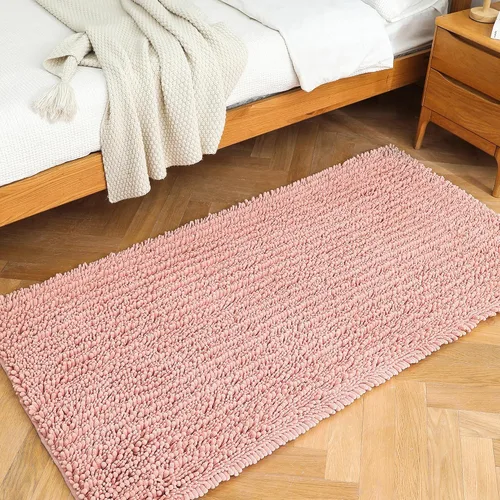 Miniatura 45 de FLOLEOPA Alfombras de Baño de Microfibra de Felpa Suave, Alfombras de Baño Absorbentes Antideslizantes Lavables a Máquina, Tapetes de Baño para Beige