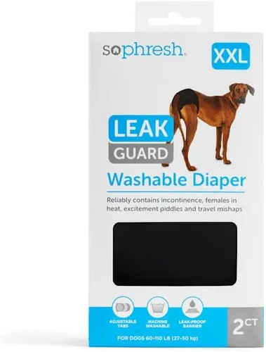 Miniatura 11 de So Phresh by Petco - Pañal lavable contra fugas para perros, talla XS, paquete de 2