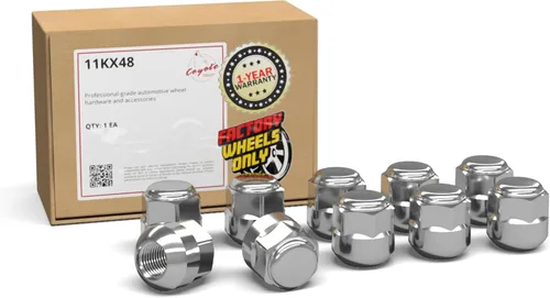 Miniatura 20 de Wheel Accessories Parts 20 tuercas de llanta estilo OEM M14x1.5 14x1.5 de 1.10 pulgadas de largo, color negro, 7/8 pulgadas, 0.866 in, hexagonales