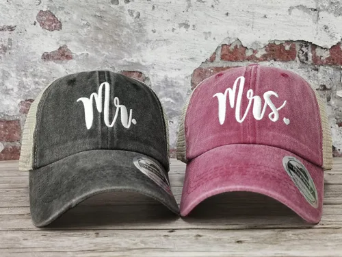 Miniatura 95 de Hepandy Mr Mrs Mom Dad Captain First Mate Mama and Mini Sombreros de béisbol