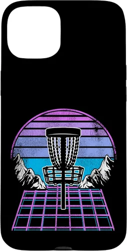 Miniatura 8 de Disco Golf Basket 90s Synthwave Sunset Retrowave Frisbee Golf Case para iPhone 15