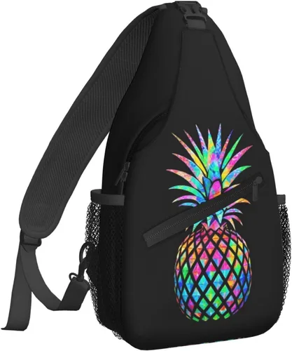Famame Mochila bandolera para el pecho, bolsa de hombro, gimnasio, ciclismo, viajes, senderismo, mochila para hombres y mujeres.., Multicolor27.,