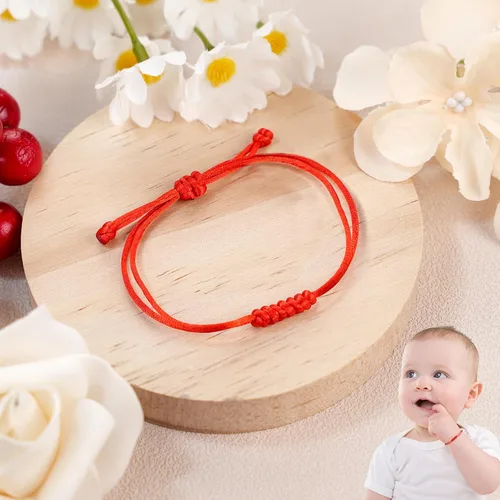 Miniatura 8 de DAYANEY Pulsera roja para mujer, pulsera de cuerda roja para protección como relleno de calcetines de Navidad, joyas a juego para parejas, regalos