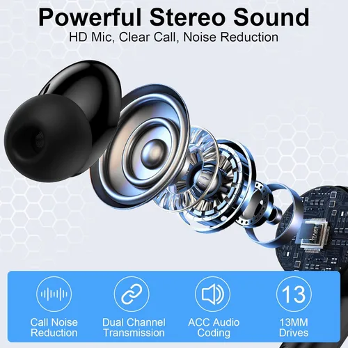 Miniatura 5 de Auriculares inalámbricos Samsung Bluetooth para Samsung Galaxy A17 A16 A15 A37 S26 S25 Ultra S24 S23 S22 S21 60H Bluetooth 5.3 Cancelación de ruido