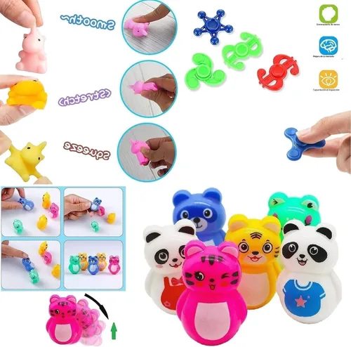 Miniatura 5 de Mivanlin 117 Piezas Recuerdos de Fiesta para Niños 4-8 8-12, Juguetes Antiestrés Pop, Juguetes de Caja del Tesoro para Premios de Aula, Relleno