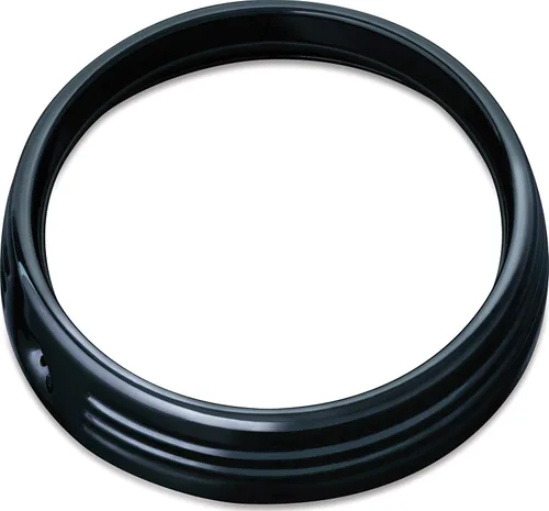Miniatura 4 de Kuryakyn anillo de ajuste de faro de 7 pulgadas, 7 pulgadas, Negro satinado