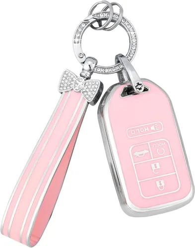 Miniatura 14 de PIFOOG - Funda para llavero Honda 2025 2023 2024 Accord Civic HRV CRV Pilot, accesorios para llaves de automóvil de 5 botones, carcasa brillante