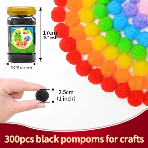 Miniatura 11 de Praisebank Pompones rojos, 90 unidades, 1.5 pulgadas, perfectos para artes y manualidades
