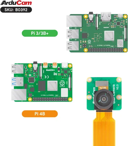 Miniatura 5 de Arducam Cámara ultra gran angular de 175 grados IMX219 de 8MP para Raspberry Pi, compatible con Pi 5, 4 Modelo B, 3/3B+ y Zero 2W