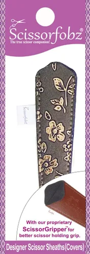 Miniatura 37 de Fundas protectoras para tijeras de diseñador, 4 unidades, tamaño surtido, diseño floral victoriano azul #4-304 Jardín floral victoriano azul