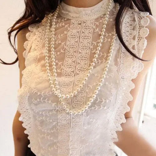 Miniatura 6 de Collar de perlas collar de cuentas para boda trabajo viajes bonito regalo para mujeres y niñas